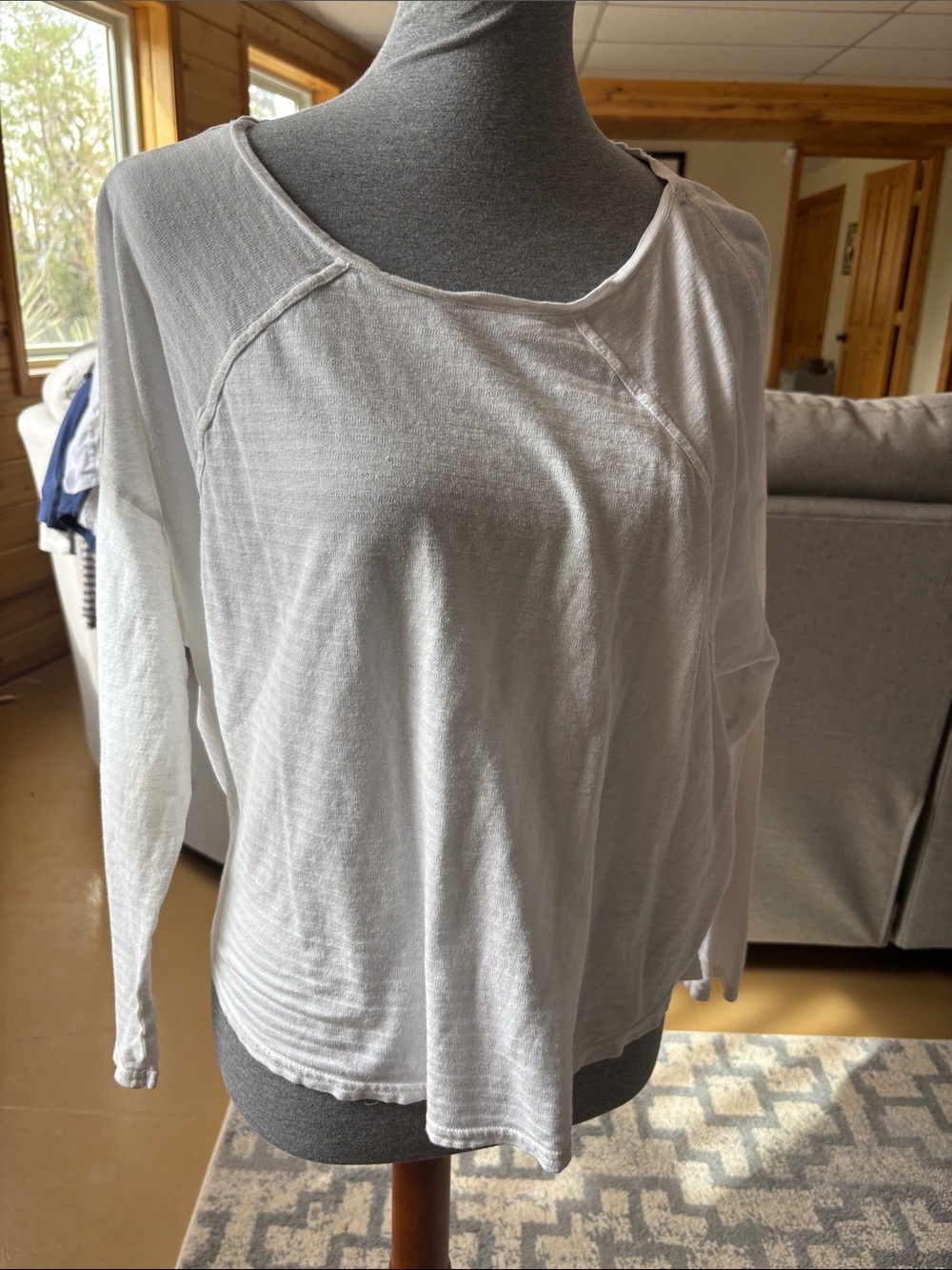 Prana White Long-Sleeve Lightweight Women's Tee